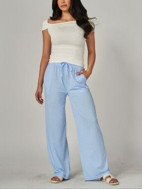 Love Poem Women’s Light Blue Wide Leg Pants